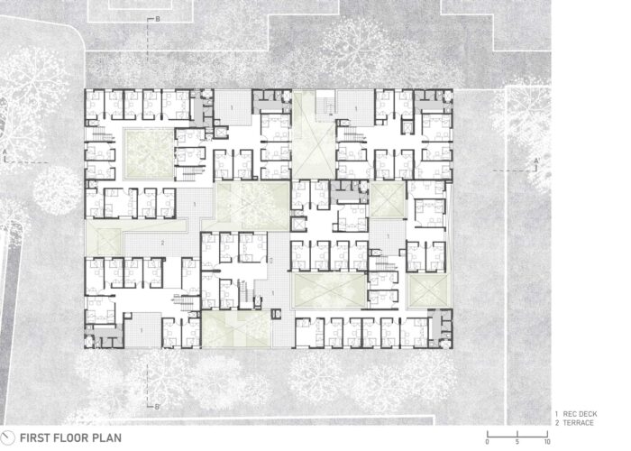 spav_school_of_planning_and_architecture_vijayawada_housing_mobile_offices_02_drawing_first_floor_plan