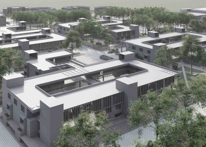 central_university_of_gujarat_vadodra_mobile_offices_05_aerial_view_of_the_schools_of_arts_and_humanities